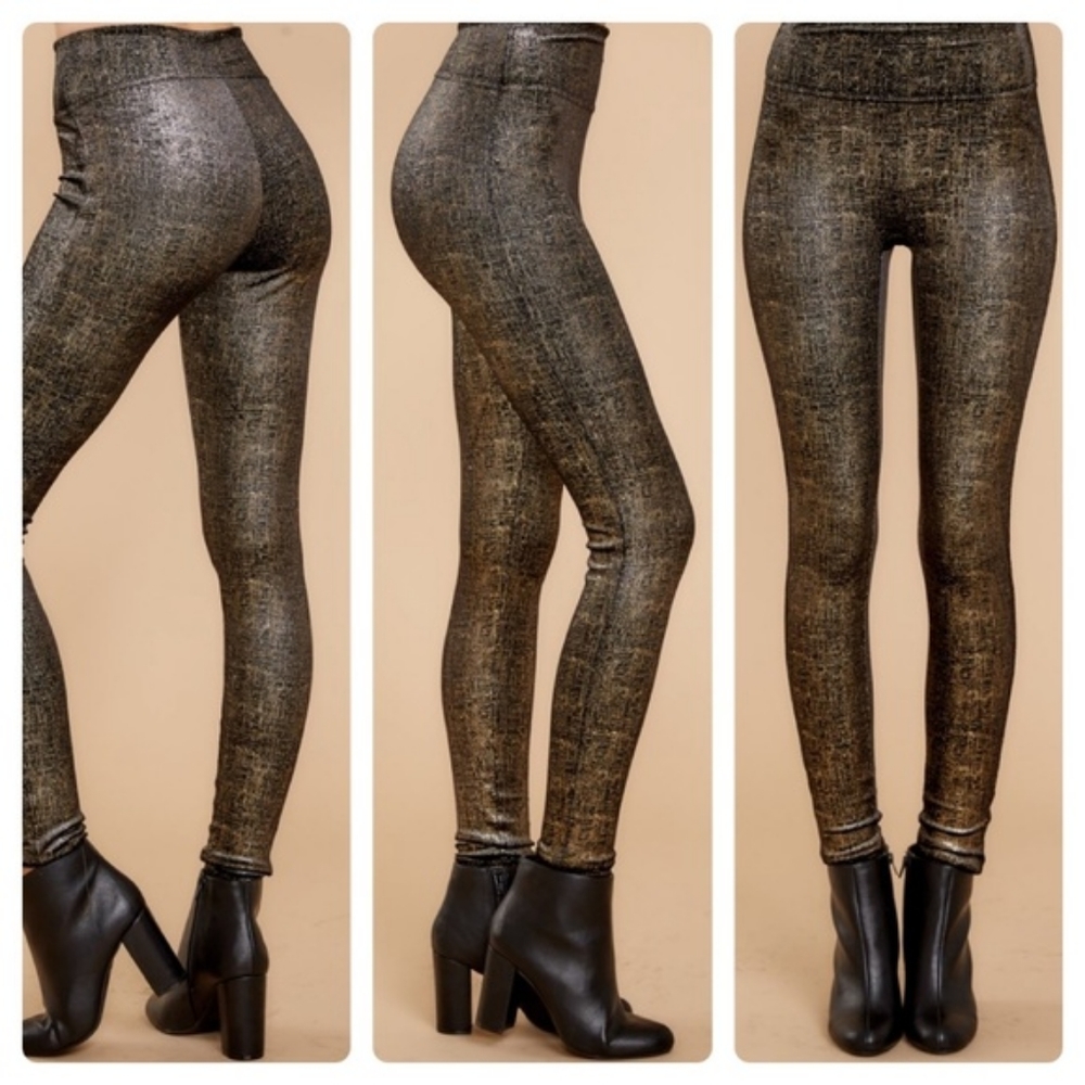 Spanx shiny velvet leggings